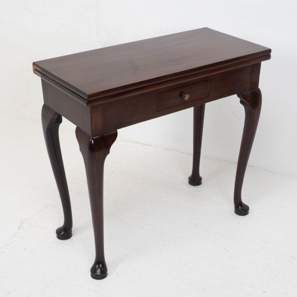 George II Pad Foot Mahogany Foldover Tea / Console Table C1730 (Georgian) View V