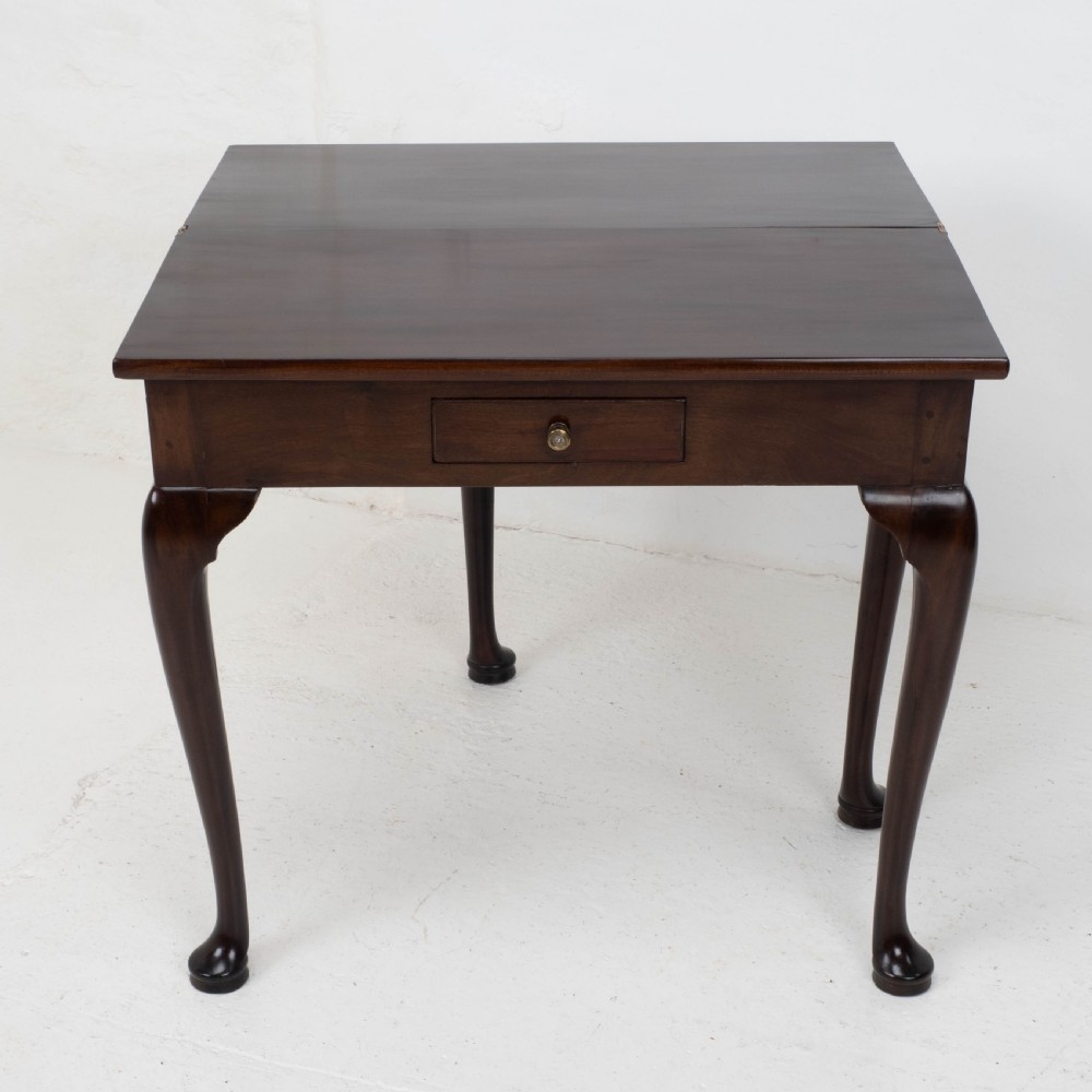 George II Pad Foot Mahogany Foldover Tea / Console Table C1730 (Georgian) View VI