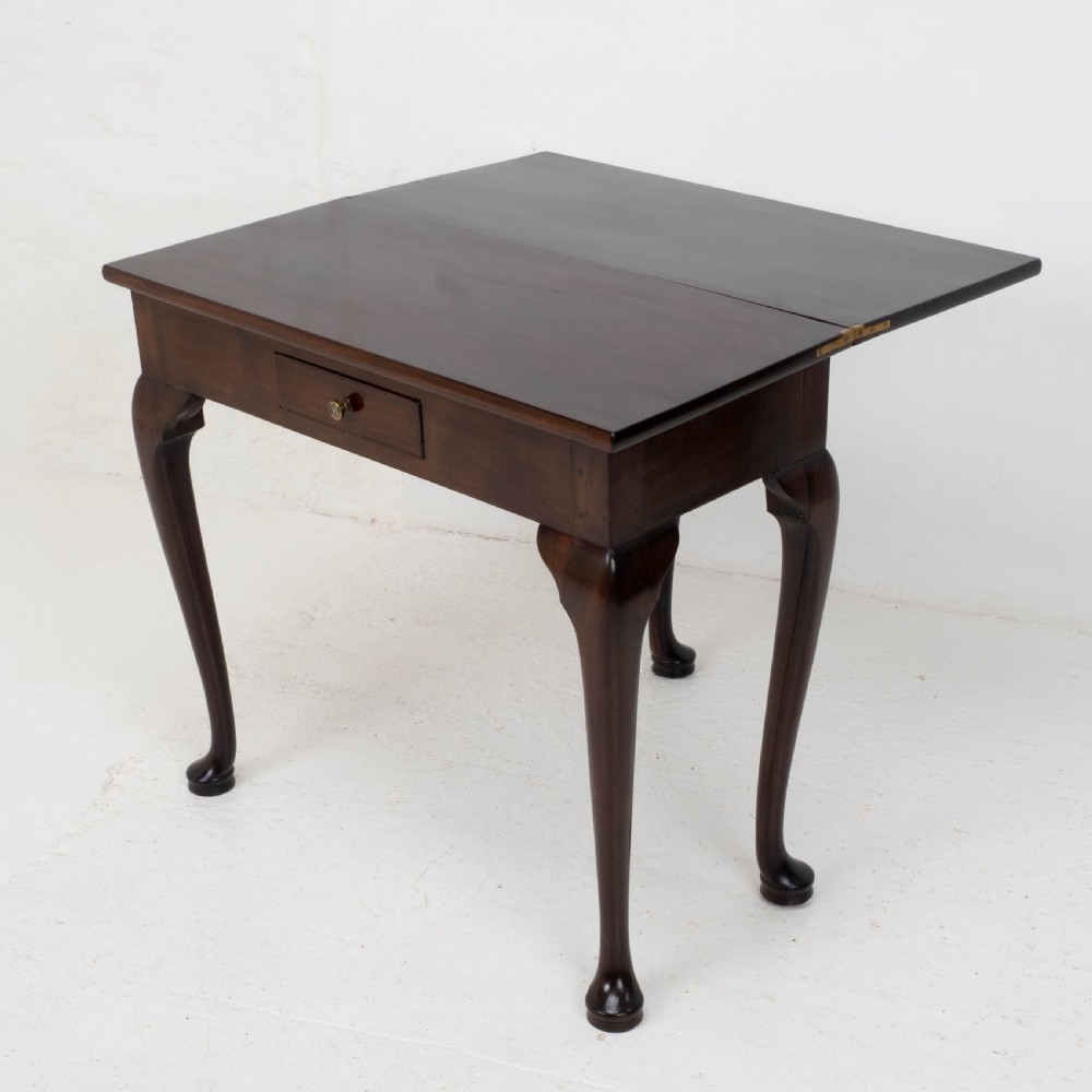 George II Pad Foot Mahogany Foldover Tea / Console Table C1730 (Georgian) View VII