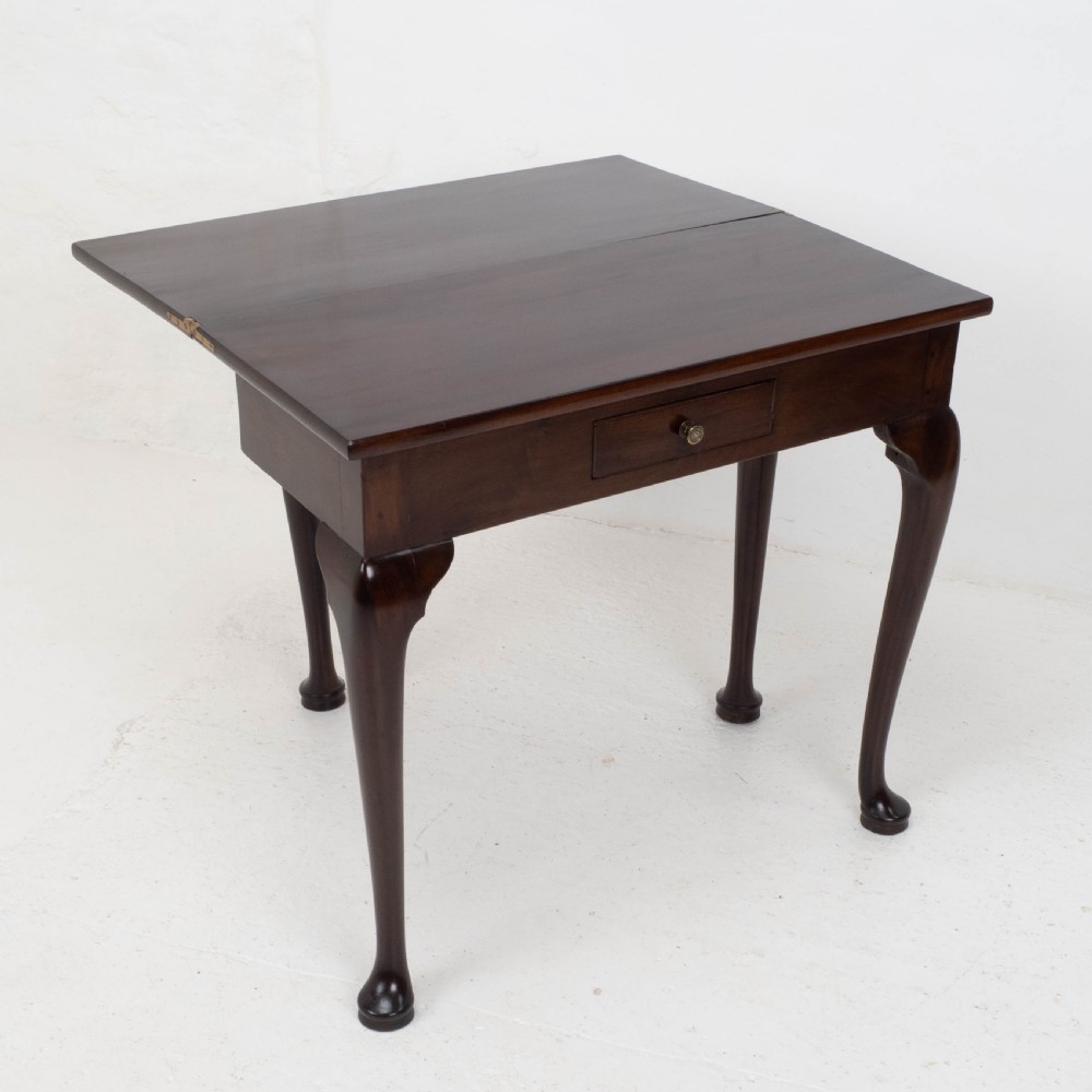 George II Pad Foot Mahogany Foldover Tea / Console Table C1730 (Georgian) View VIII