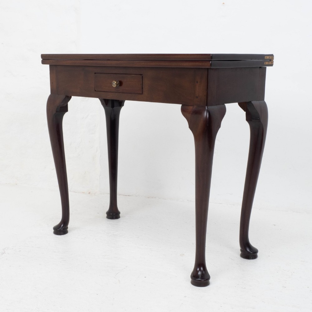 George II Pad Foot Mahogany Foldover Tea / Console Table C1730 (Georgian) View XIII