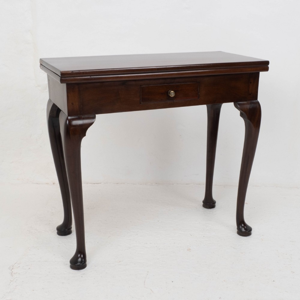 George II Pad Foot Mahogany Foldover Tea / Console Table C1730 (Georgian) View XIV