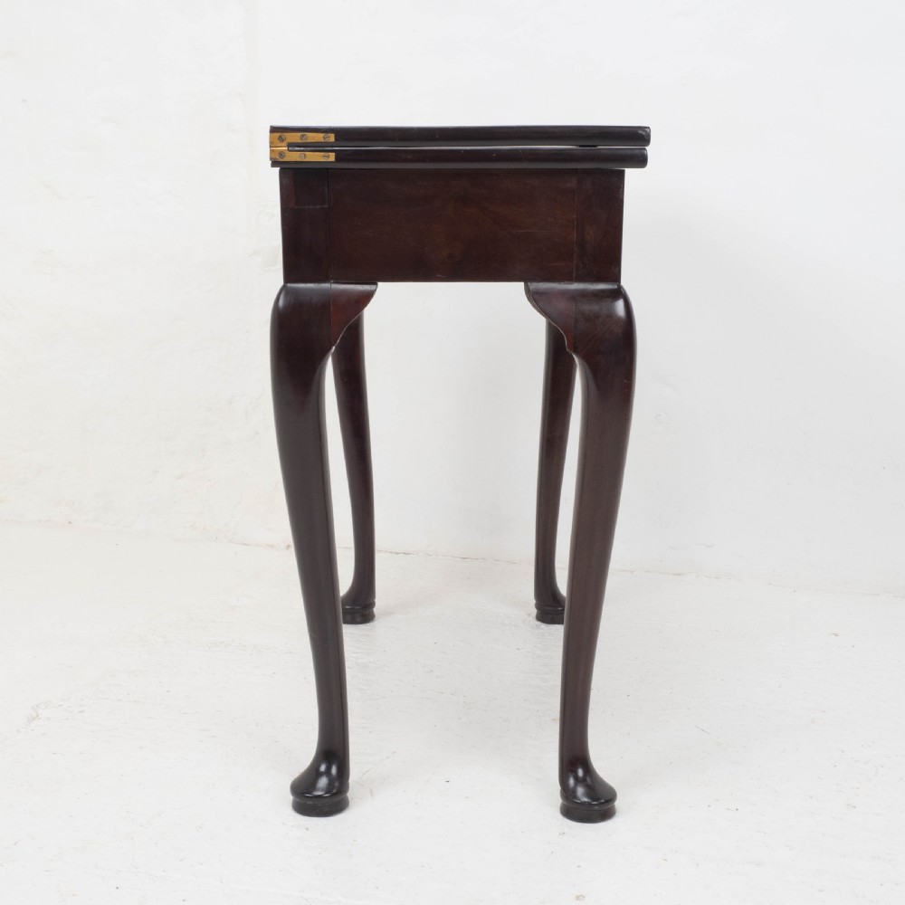 George II Pad Foot Mahogany Foldover Tea / Console Table C1730 (Georgian) View XVII