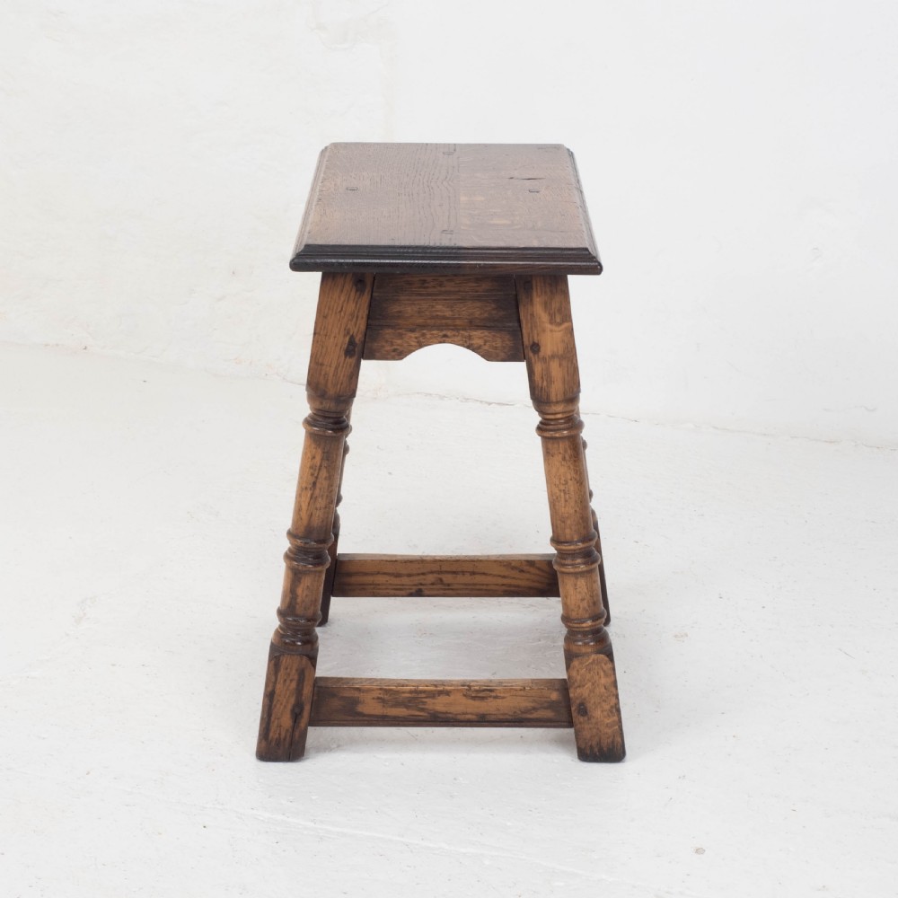 C17th Style Oak Joint Stool Pegged Construction (Joined) View VI