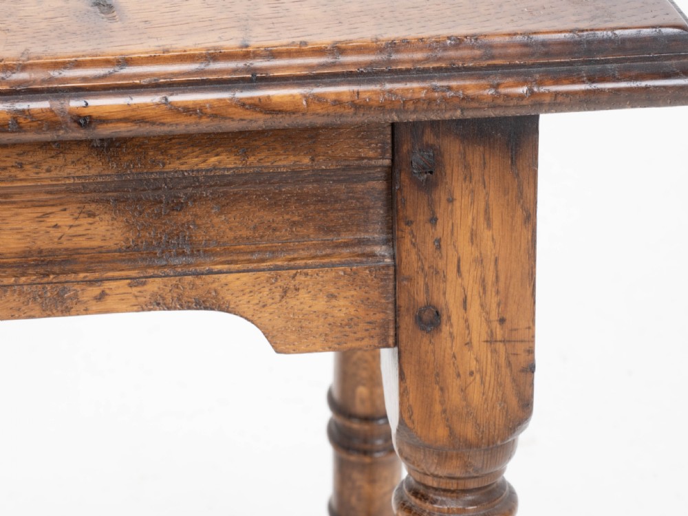 C17th Style Oak Joint Stool Pegged Construction (Joined) View XIV