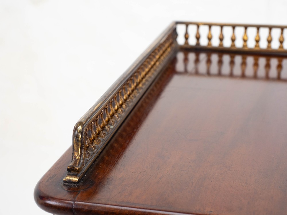 Regency Gilt Metal & Mahogany Etagere 3 Tier Shelves C1820 (Whatnot) View X