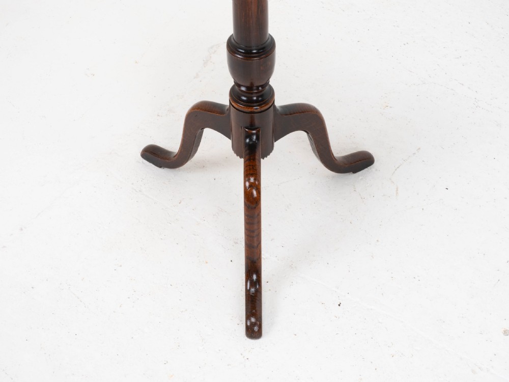 Georgian Oak Country Tripod Wine Table C1780 (George III, Side, Occasional) View VIII