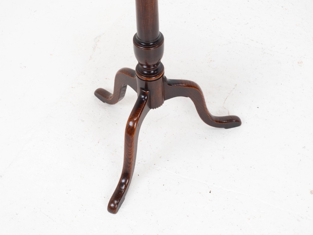 Georgian Oak Country Tripod Wine Table C1780 (George III, Side, Occasional) View IX