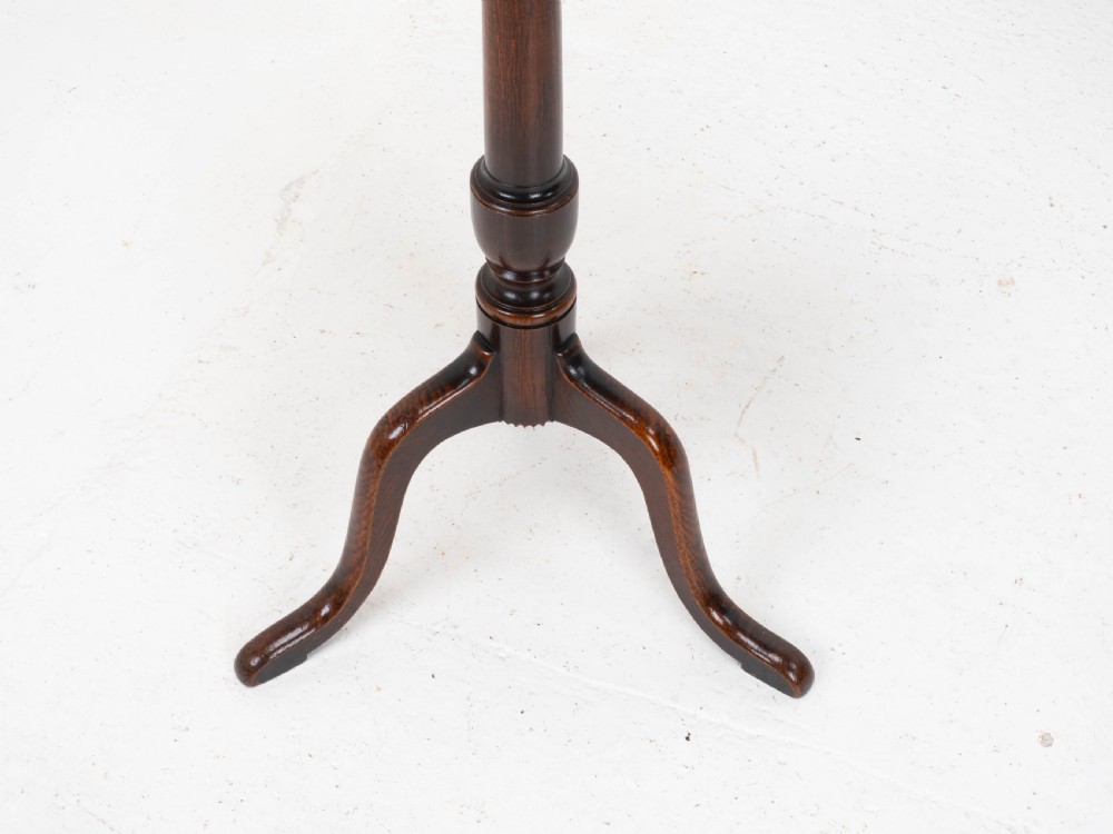 Georgian Oak Country Tripod Wine Table C1780 (George III, Side, Occasional) View X