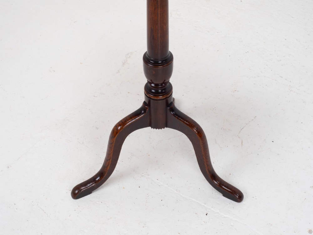 Georgian Oak Country Tripod Wine Table C1780 (George III, Side, Occasional) View XII
