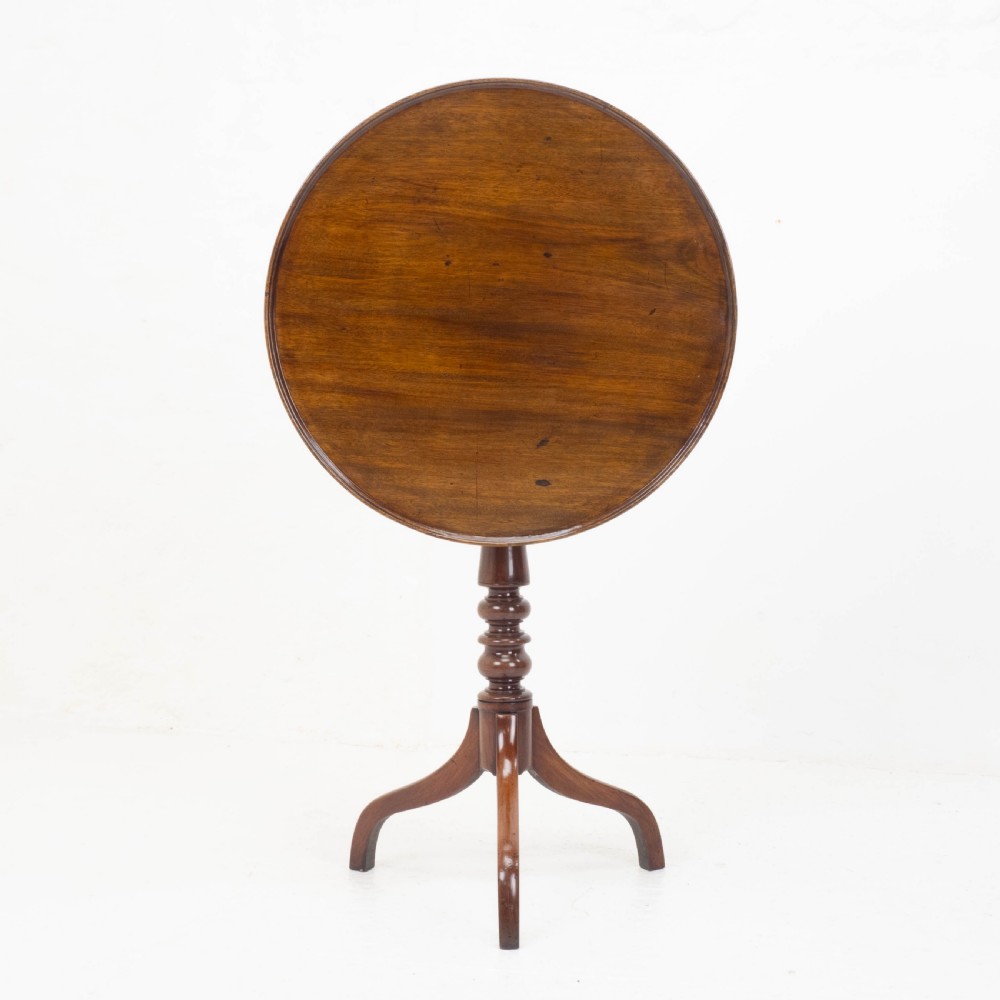 Georgian Mahogany Dish Tilt Top Tripod Side Occasional Table C1800 (George III) View II