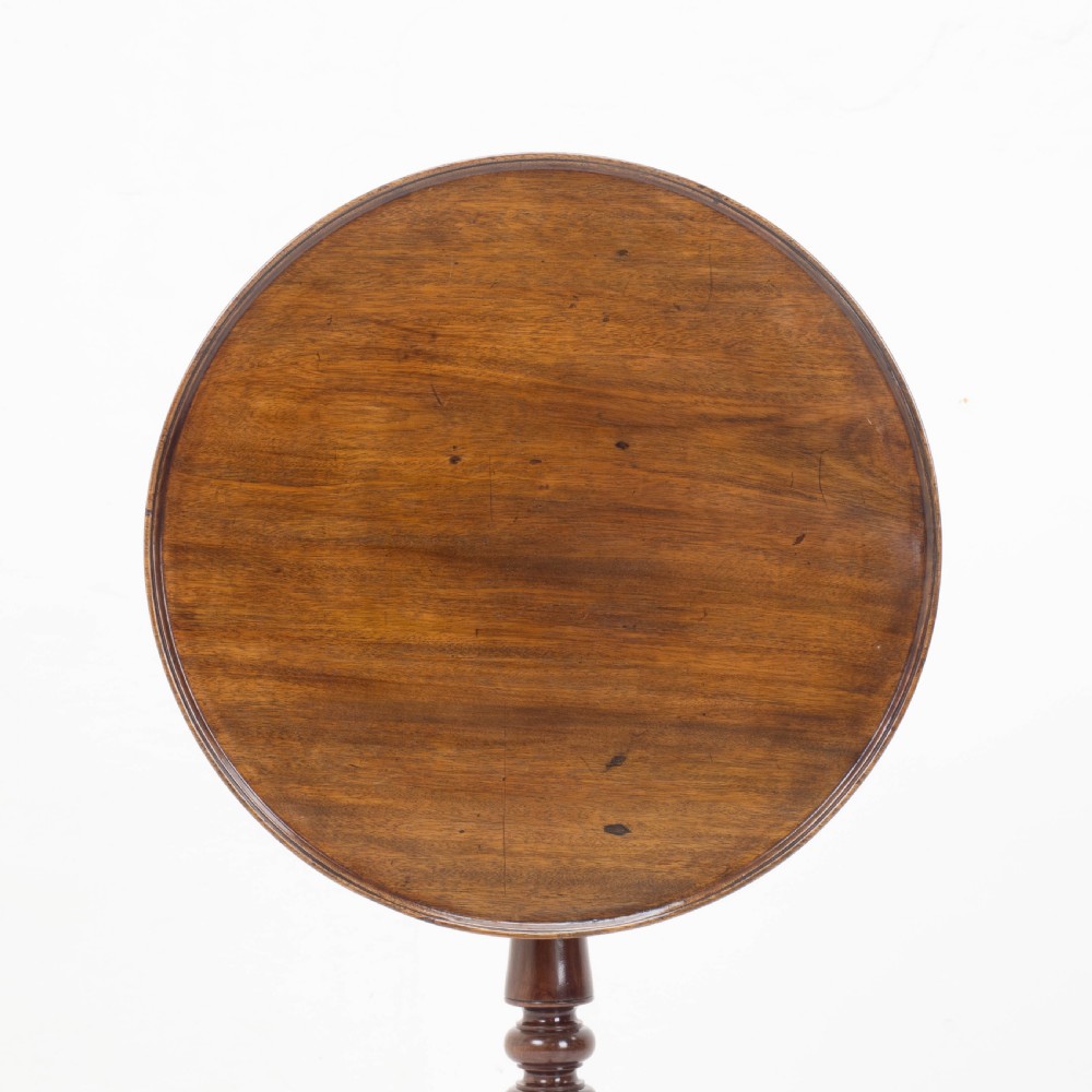 Georgian Mahogany Dish Tilt Top Tripod Side Occasional Table C1800 (George III) View IV