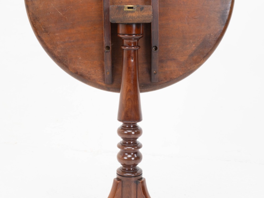 Georgian Mahogany Dish Tilt Top Tripod Side Occasional Table C1800 (George III) View VI