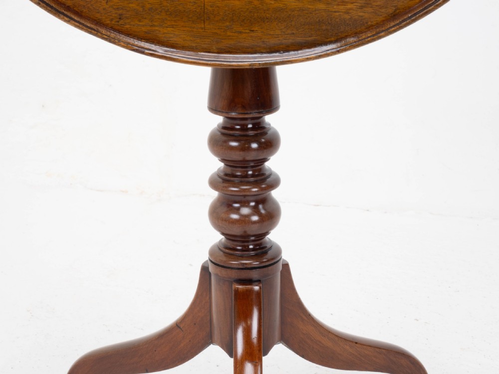 Georgian Mahogany Dish Tilt Top Tripod Side Occasional Table C1800 (George III) View IX