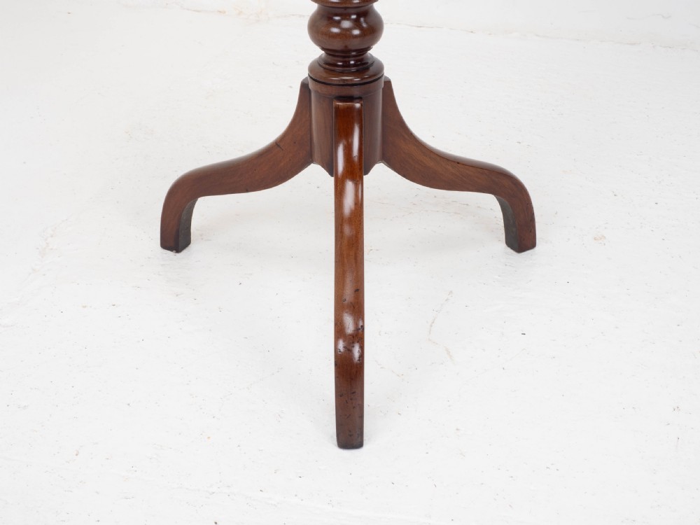 Georgian Mahogany Dish Tilt Top Tripod Side Occasional Table C1800 (George III) View X