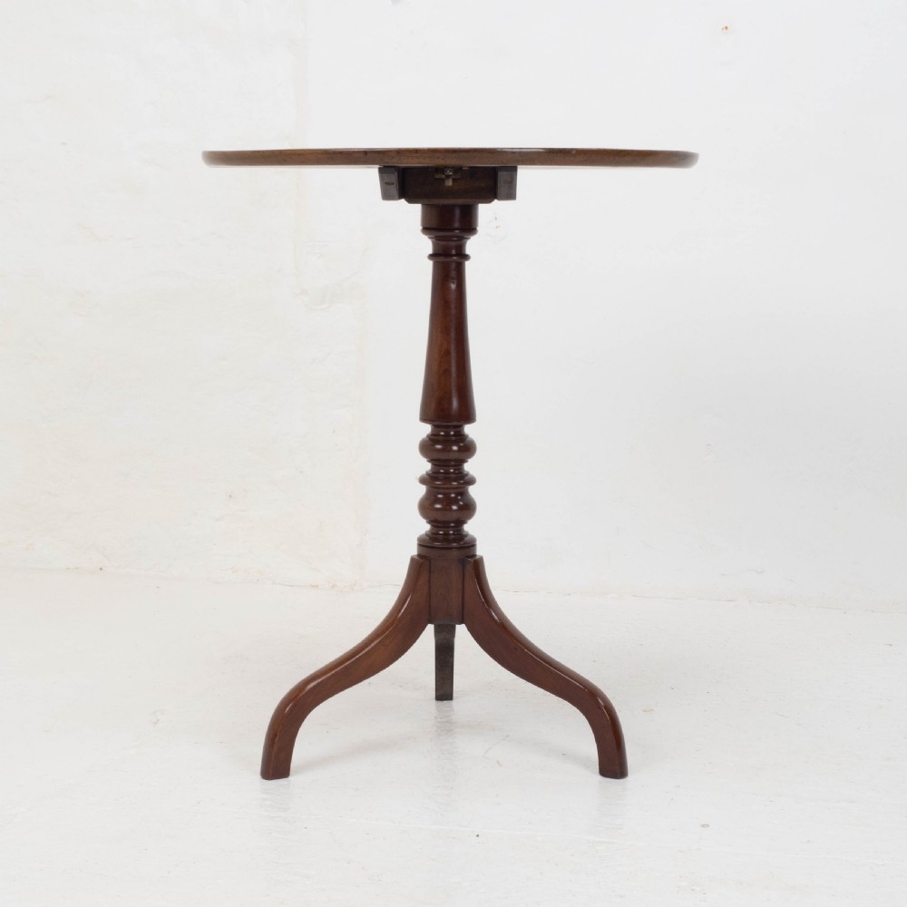 Georgian Mahogany Dish Tilt Top Tripod Side Occasional Table C1800 (George III) View XI