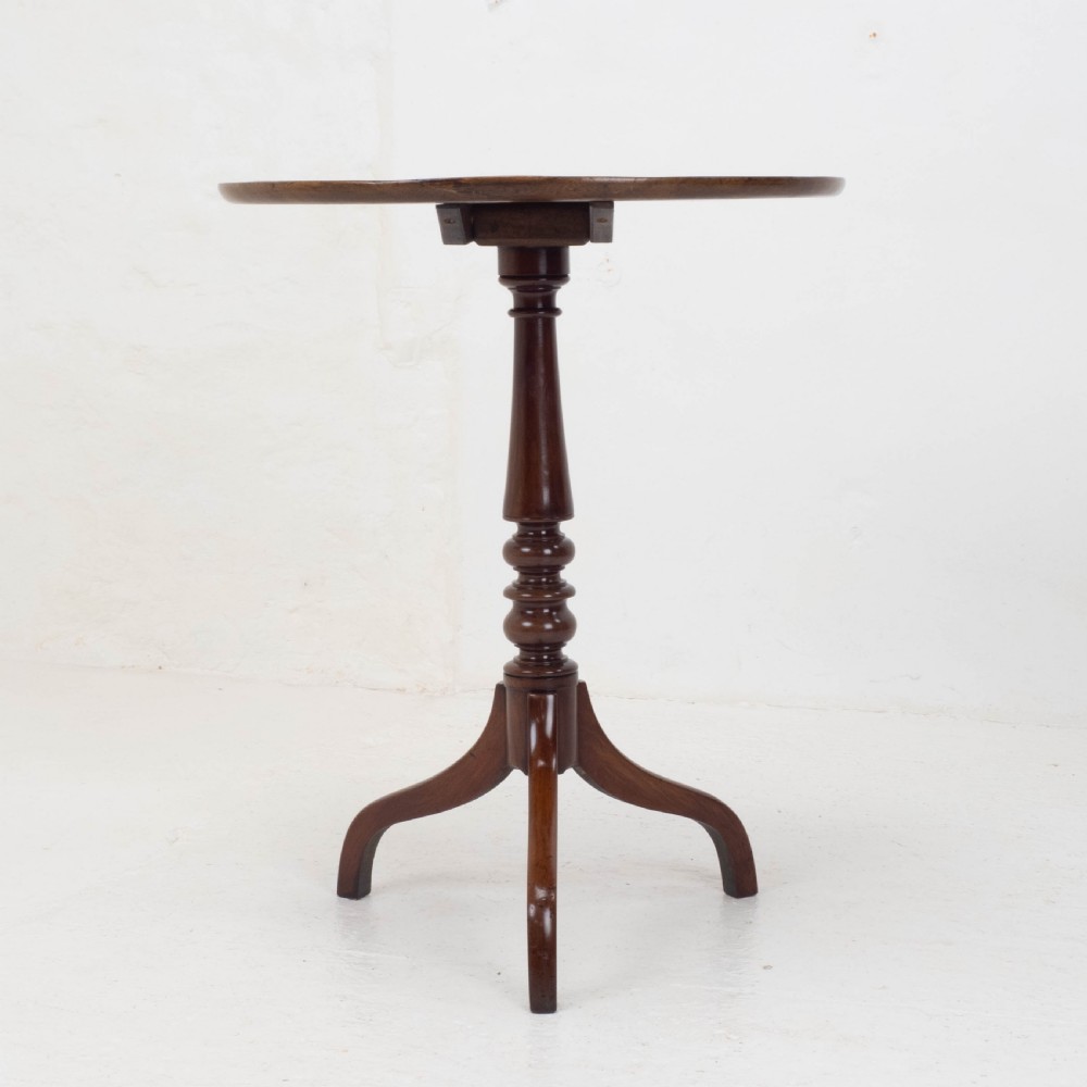 Georgian Mahogany Dish Tilt Top Tripod Side Occasional Table C1800 (George III) View XII