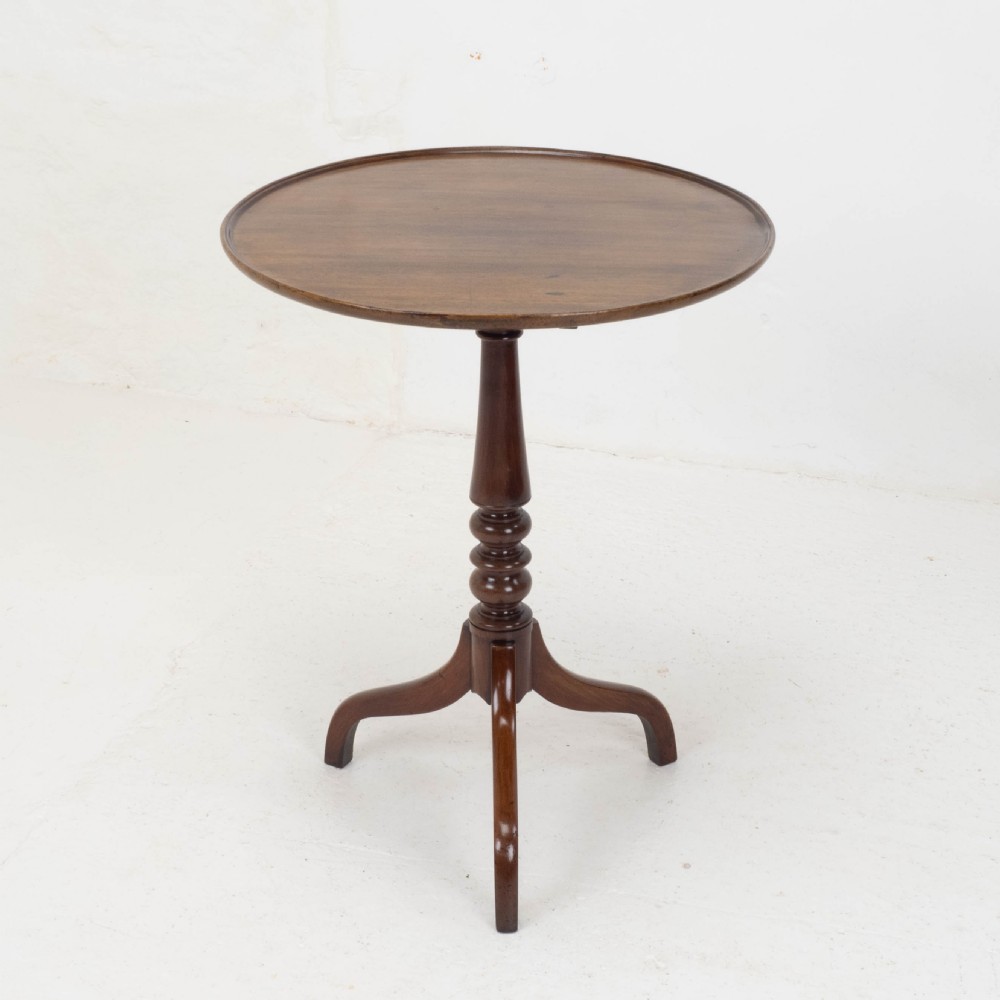 Georgian Mahogany Dish Tilt Top Tripod Side Occasional Table C1800 (George III) View XIII