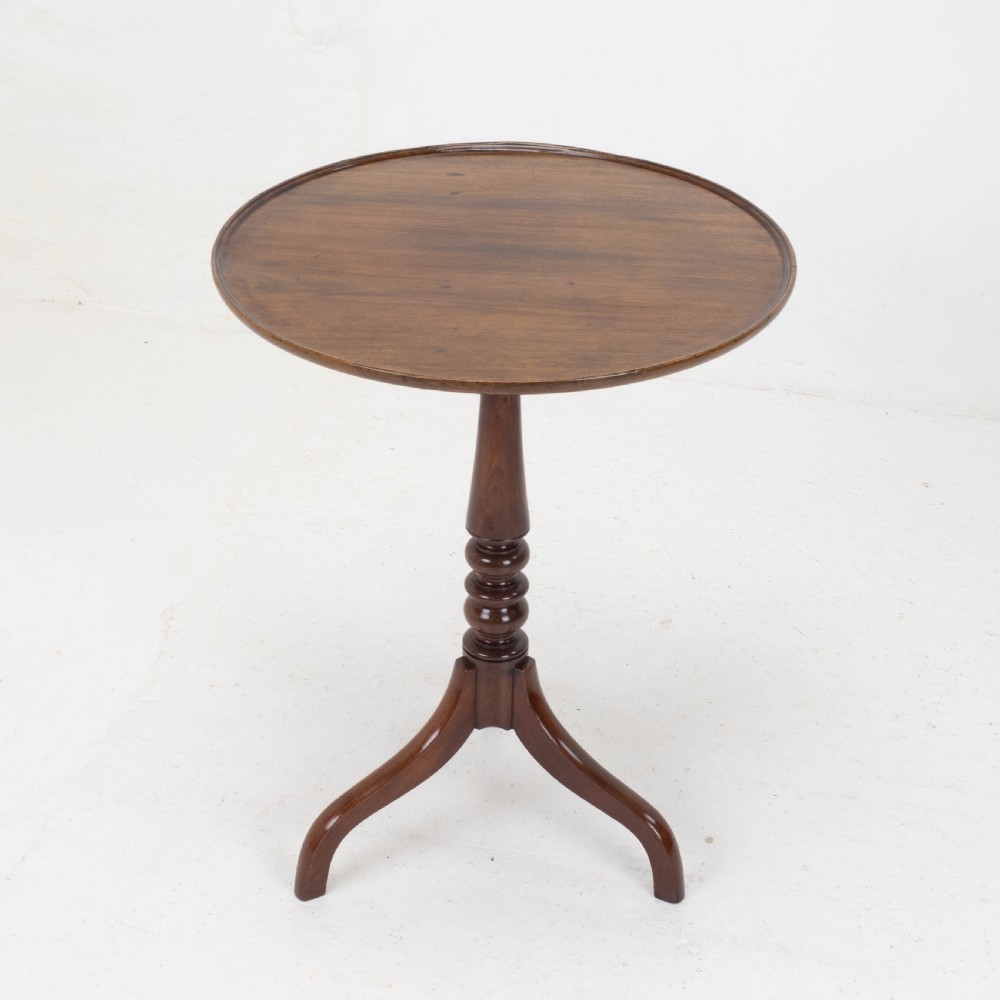 Georgian Mahogany Dish Tilt Top Tripod Side Occasional Table C1800 (George III) View XIV