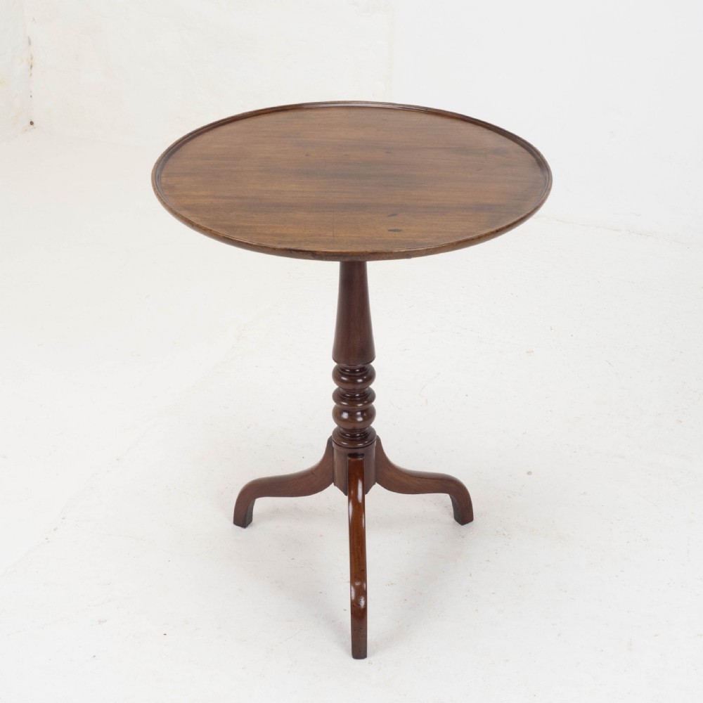 Georgian Mahogany Dish Tilt Top Tripod Side Occasional Table C1800 (George III) View XVI