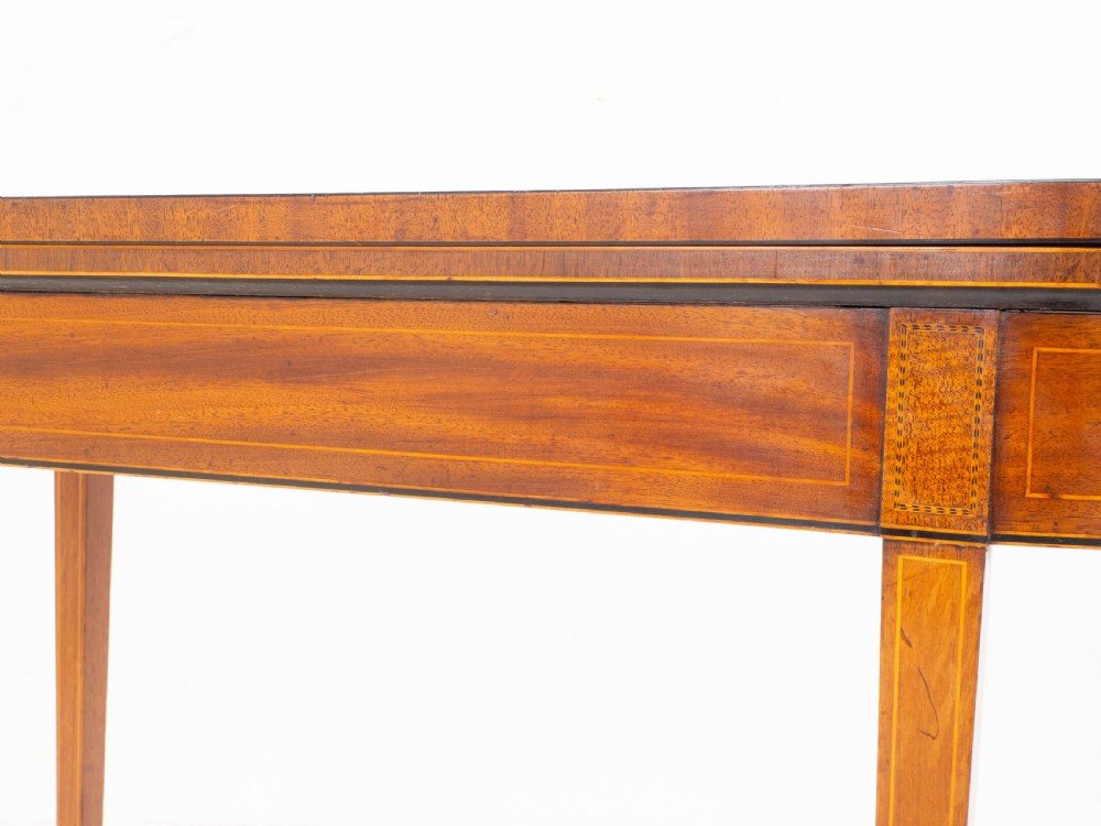 Regency Satinwood Inlaid Console Fold Over Card / Games Table C1810 (Georgian) View XIV