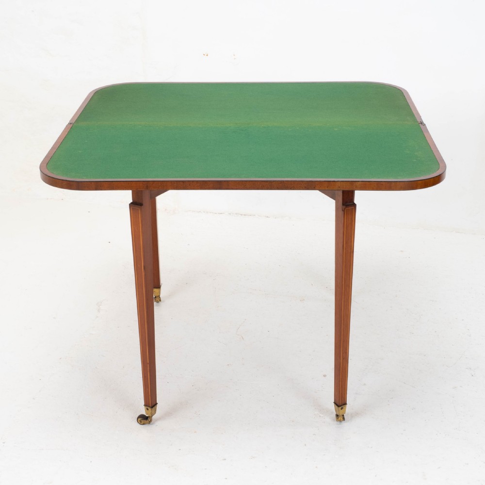 Regency Satinwood Inlaid Console Fold Over Card / Games Table C1810 (Georgian) View XVIII
