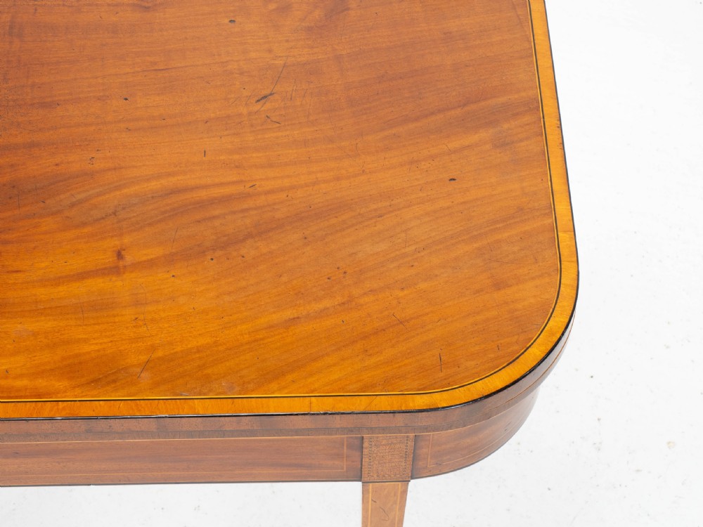 Regency Satinwood Inlaid Console Fold Over Card / Games Table C1810 (Georgian) View XXI