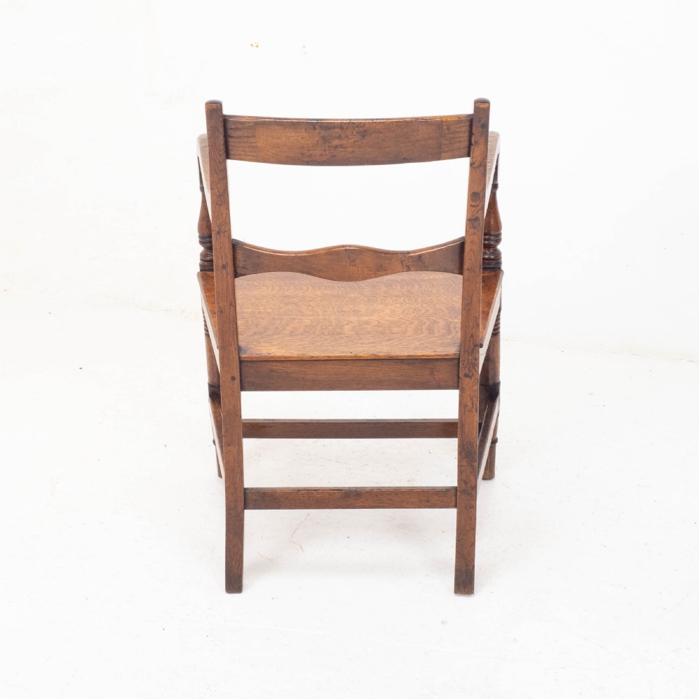 Georgian Oak Country Open Armchair / Carver C1800 (George III) View VII