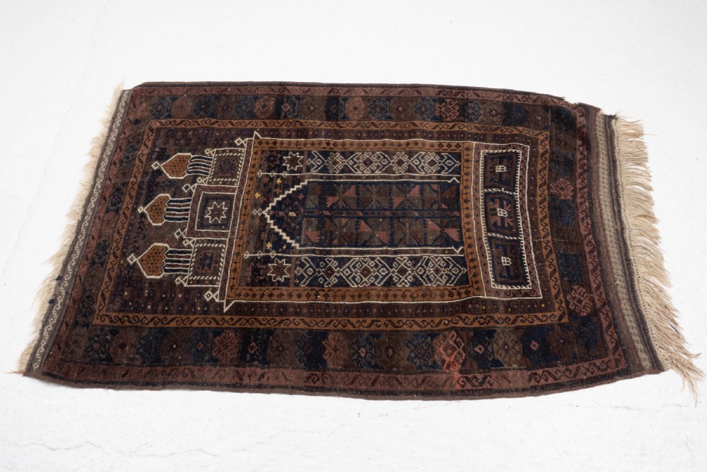 Afghan Baluch Prayer Rug C1900 5'6.5