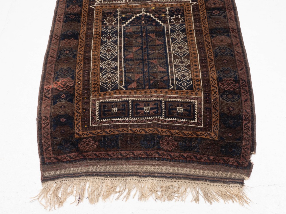 Afghan Baluch Prayer Rug C1900 5'6.5