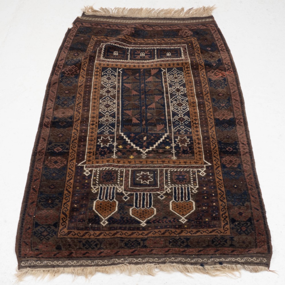 Afghan Baluch Prayer Rug C1900 5'6.5