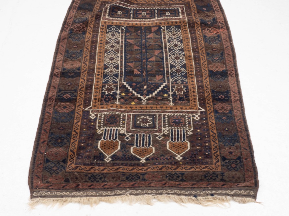 Afghan Baluch Prayer Rug C1900 5'6.5