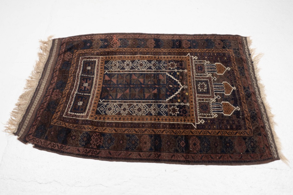 Afghan Baluch Prayer Rug C1900 5'6.5
