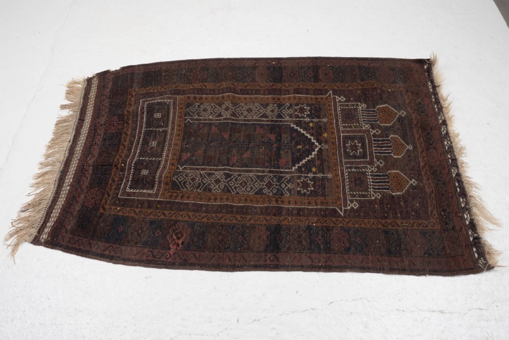 Afghan Baluch Prayer Rug C1900 5'6.5