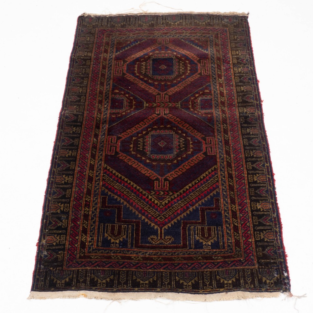Afghan Baluch Prayer Rug C1930 4'5