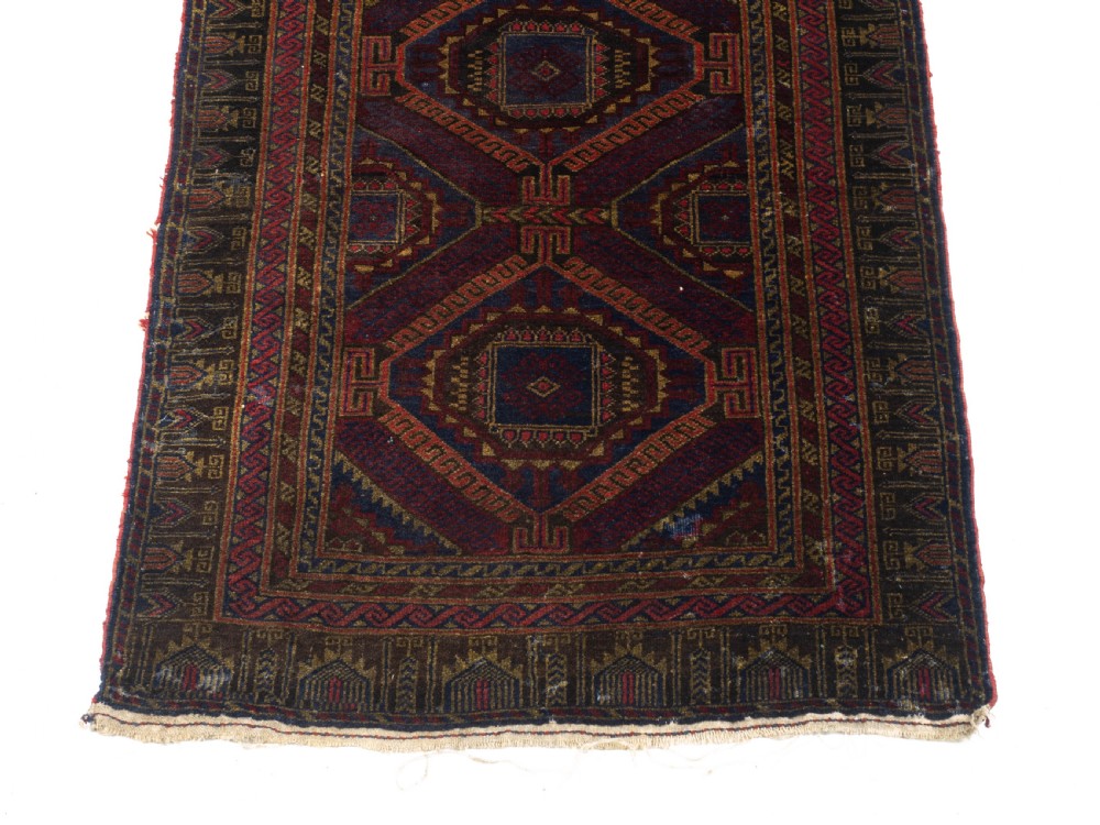 Afghan Baluch Prayer Rug C1930 4'5