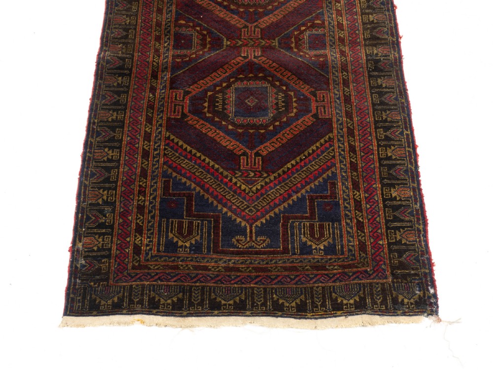 Afghan Baluch Prayer Rug C1930 4'5