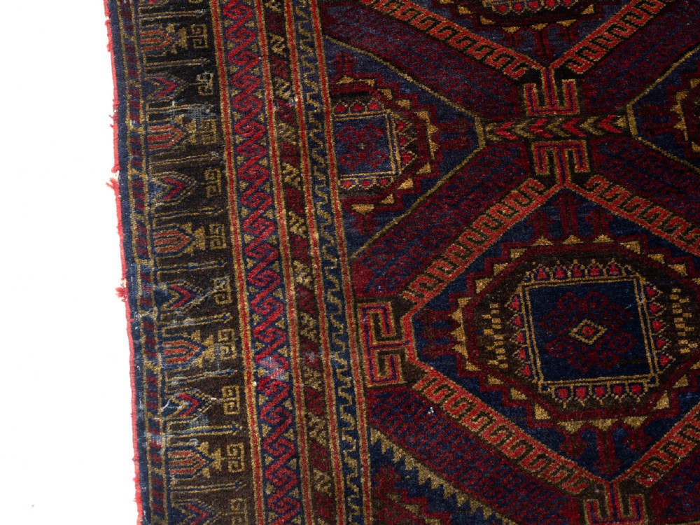 Afghan Baluch Prayer Rug C1930 4'5