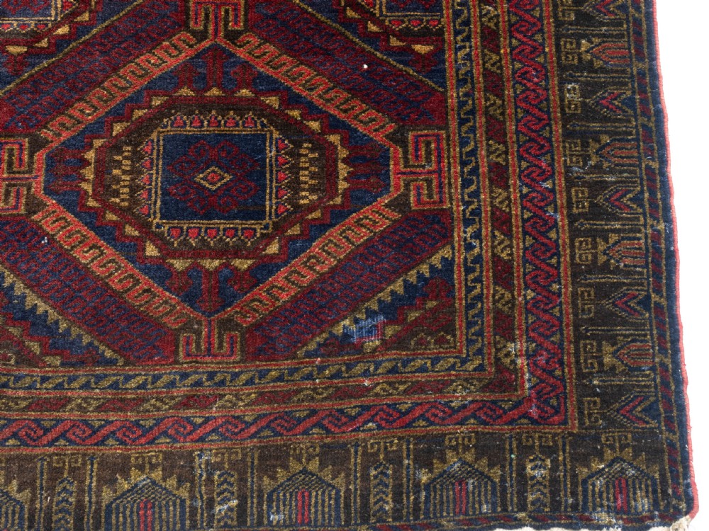 Afghan Baluch Prayer Rug C1930 4'5