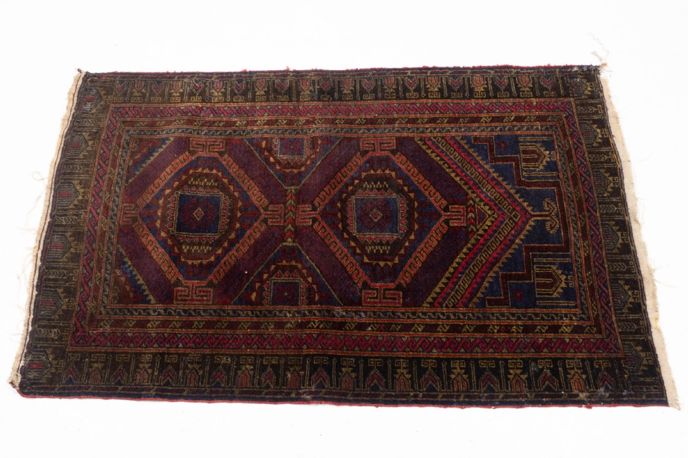 Afghan Baluch Prayer Rug C1930 4'5