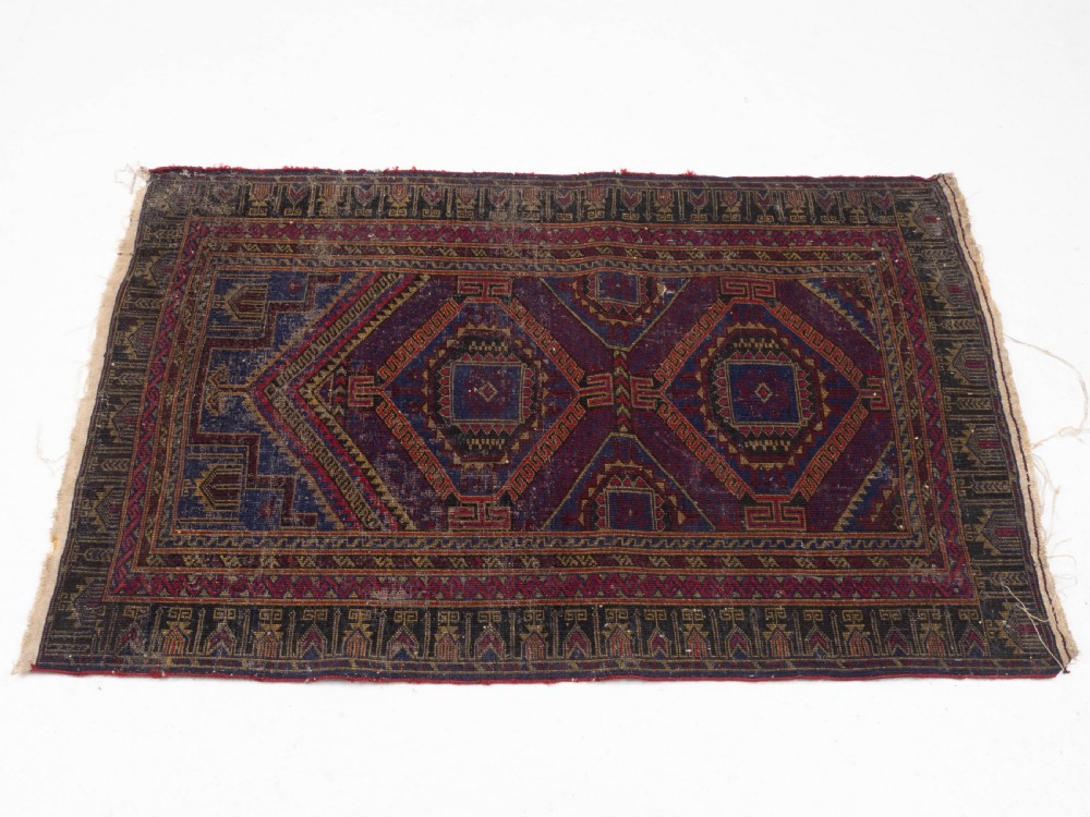 Afghan Baluch Prayer Rug C1930 4'5