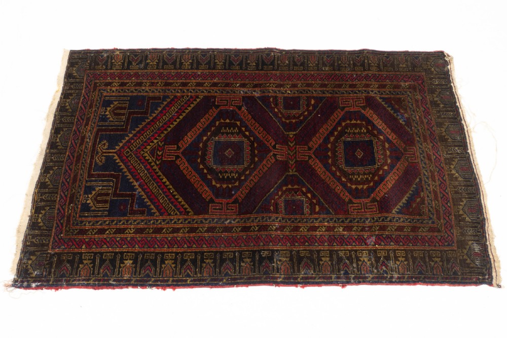 Afghan Baluch Prayer Rug C1930 4'5