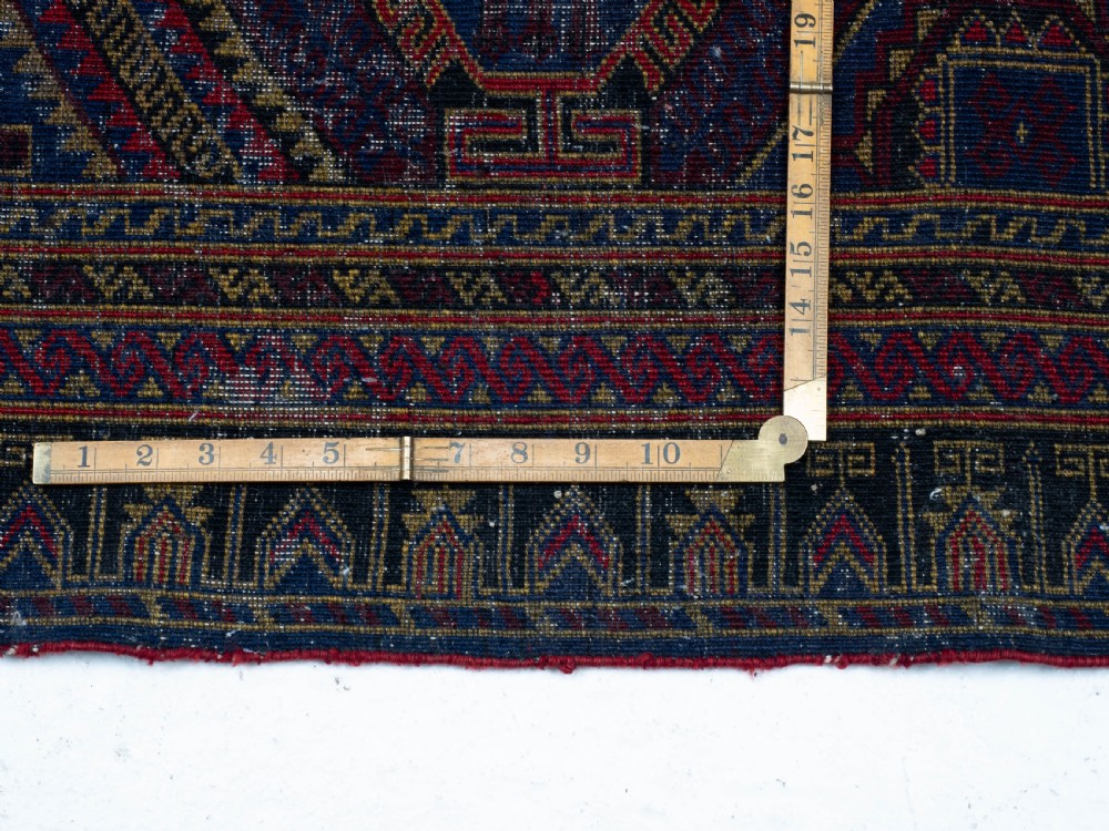 Afghan Baluch Prayer Rug C1930 4'5