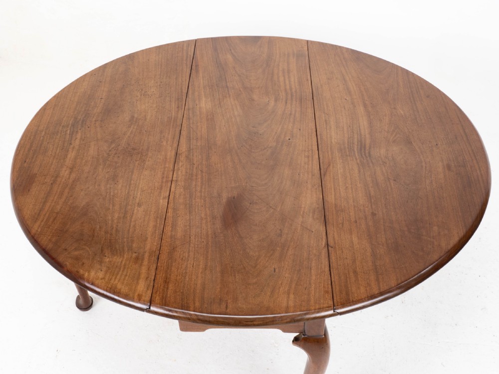 Irish George II Mahogany Drop Leaf Oval Dining Table Mid C18th (Georgian) View IV