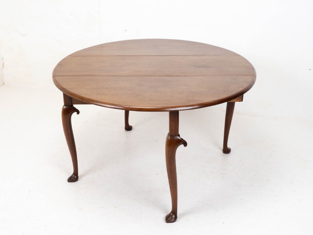 Irish George II Mahogany Drop Leaf Oval Dining Table Mid C18th (Georgian) View VI
