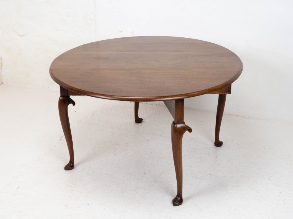 Irish George II Mahogany Drop Leaf Oval Dining Table Mid C18th (Georgian) View IX