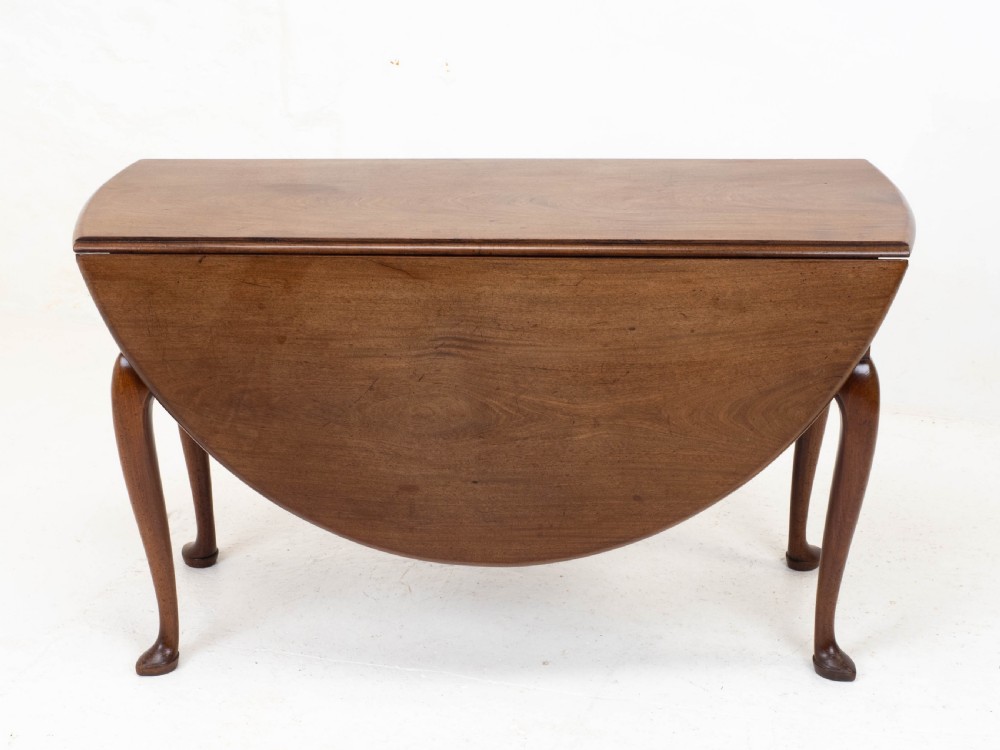 Irish George II Mahogany Drop Leaf Oval Dining Table Mid C18th (Georgian) View X