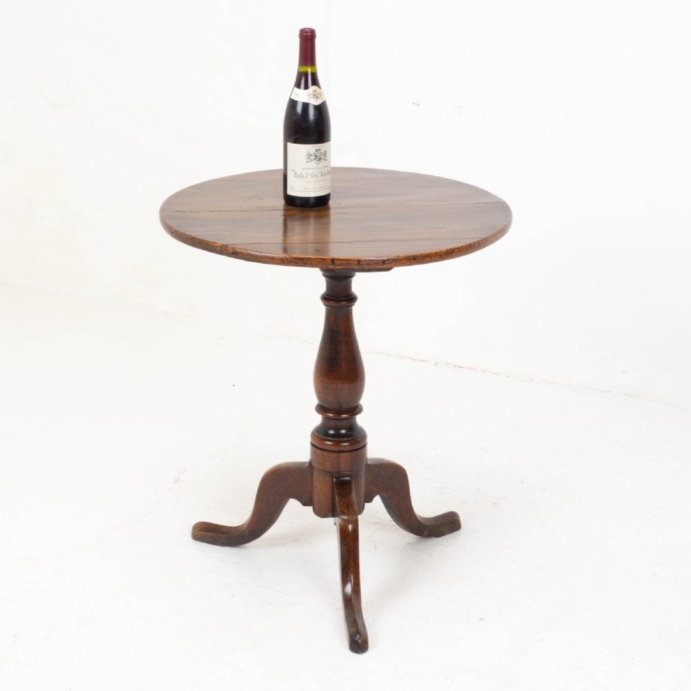 Country George III Elm Wine Tripod Table C1770 (Georgian Side Occasional) View II