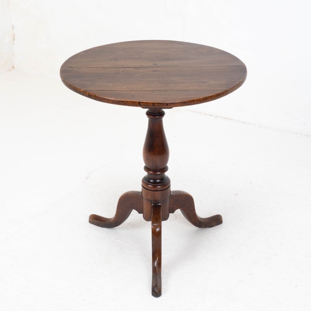 Country George III Elm Wine Tripod Table C1770 (Georgian Side Occasional) View III
