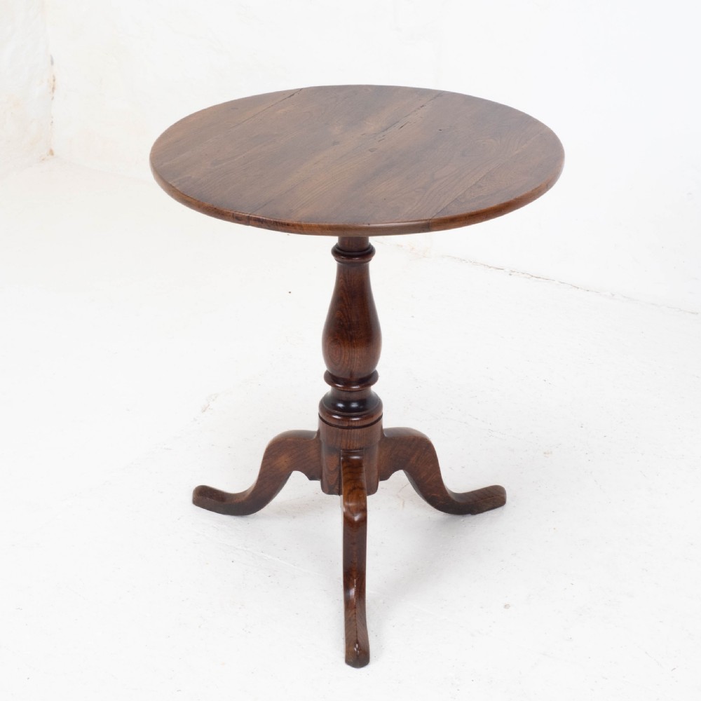 Country George III Elm Wine Tripod Table C1770 (Georgian Side Occasional) View IV